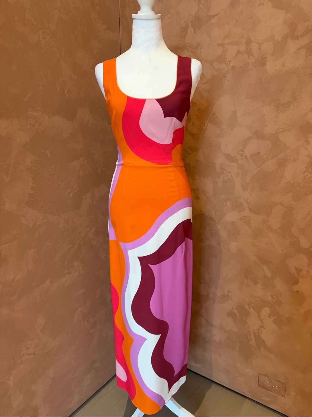 Etro Milano Geometric Abstract Print Maxi Dress.